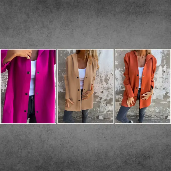✨Casual Single Breasted Hooded Jacket For Autumn